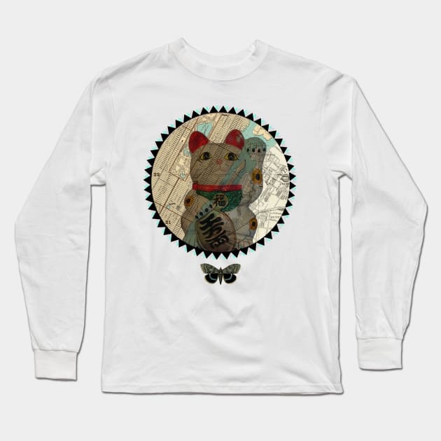 NEW YORK Lucky cat Long Sleeve T-Shirt by karenina